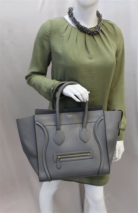 celine luggage tote gray|Celine luggage tote price.